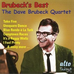 CD-Cover: Mann mit Brille lächelt, Text "Brubeck's Best".