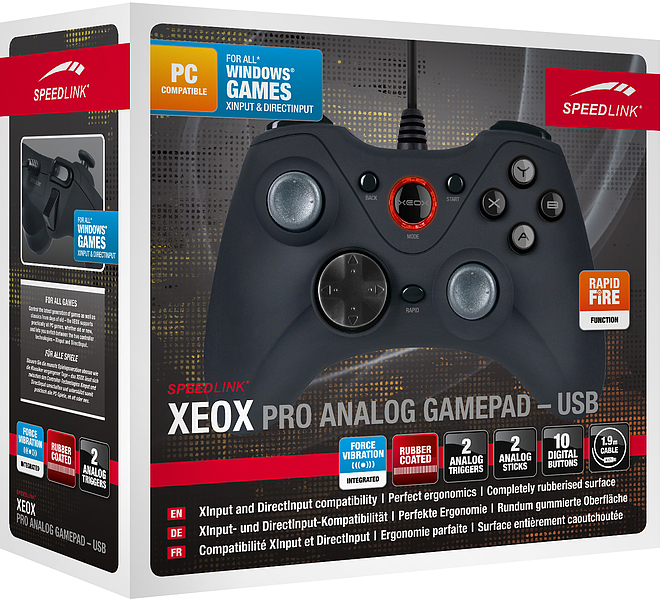 SPEEDLINK Xeox Pro PC-Gamepad Schwarz