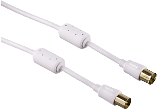 HAMA 123335 CABLE COAX 3.0M 90DB - Antennen-Kabel (Weiss)