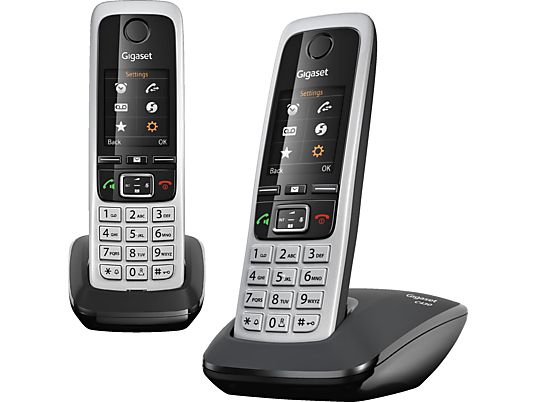 GIGASET C430 Duo - Téléphone (Noir/Argent)