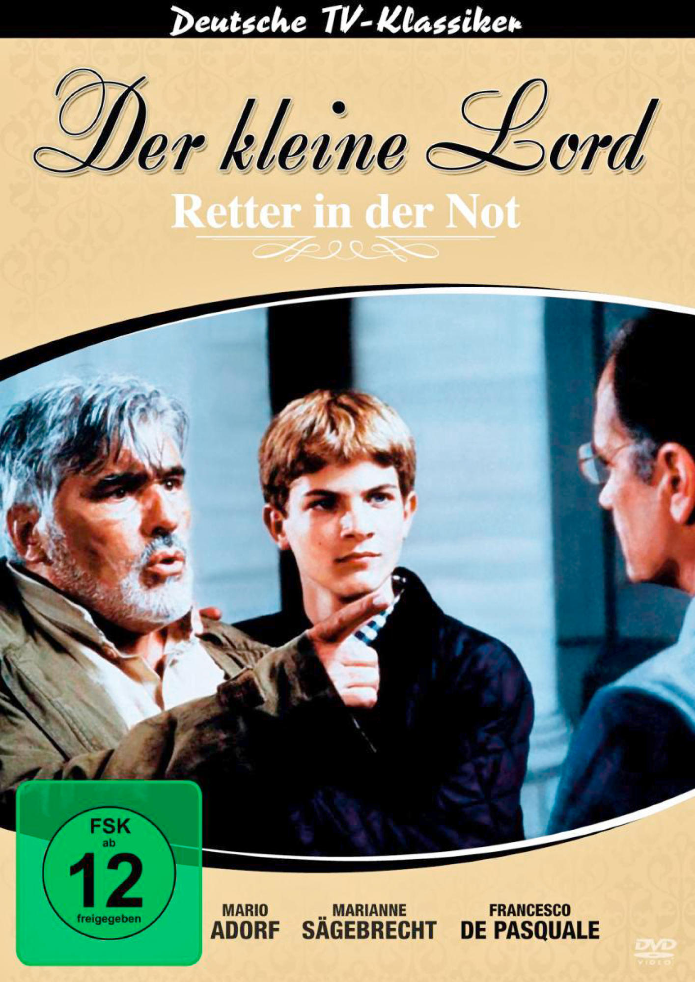 Filmcover mit drei Personen. Der Filmtitel lautet 'Der kleine Lord'.