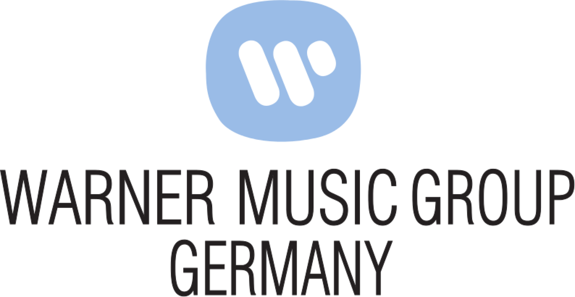 Logo der Warner Music Group Deutschland: ein blauer Kreis und Text.