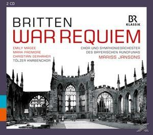 CD-Cover. Titel: Britten War Requiem. Enthält Text und ein Bild eines alten Gebäudes.