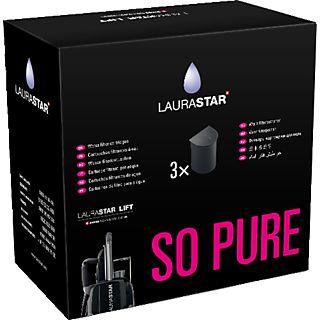 LAURASTAR Kalkschutzkartuschen zur Wasserfilterung LIFT - 3er Set - Kalkschutzfilter (Schwarz)