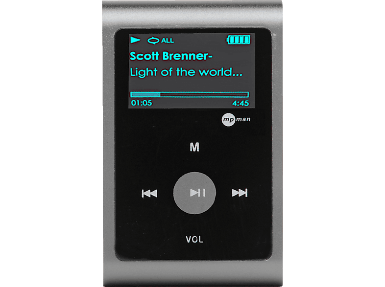 MPMAN MP3-speler grijs / zwart (MP30WOM)