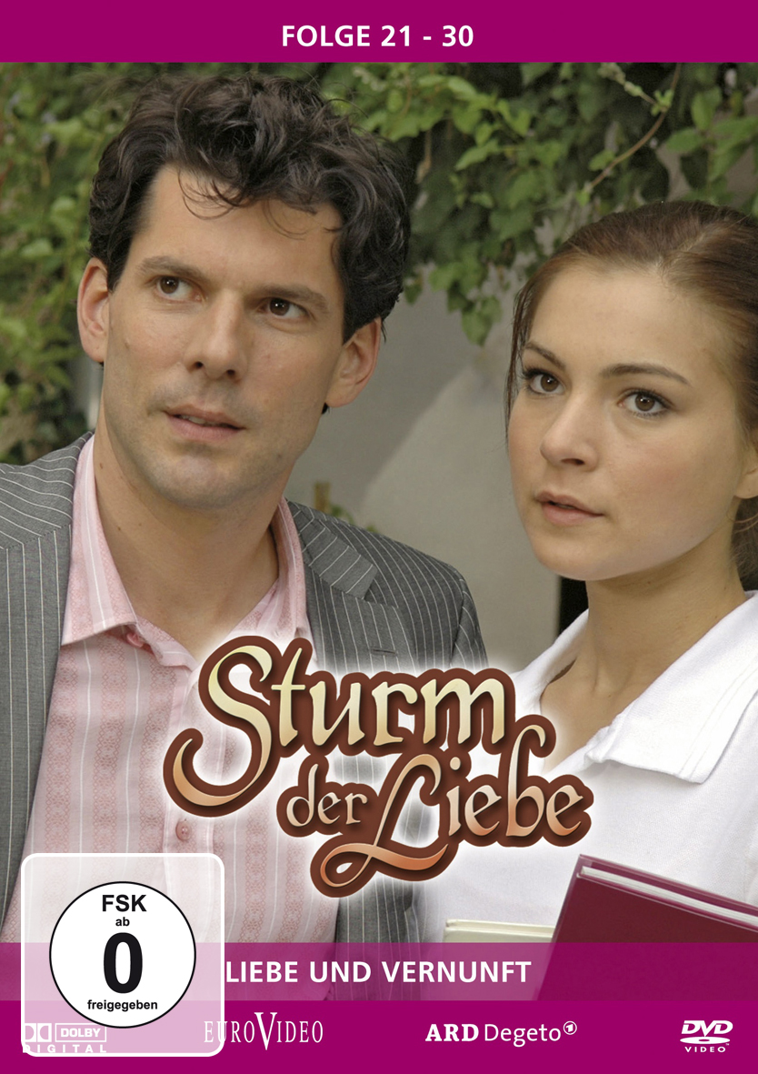 DVD-Cover von 'Sturm der Liebe' mit zwei Personen und Titel.