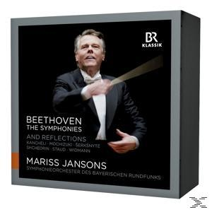 Albumcover, ein Mann dirigiert ein Orchester mit dem Text 'Beethoven The Symphonies'.