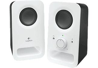 Altavoces para PC Logitech 2.0, 6W, toma auriculares, blanco