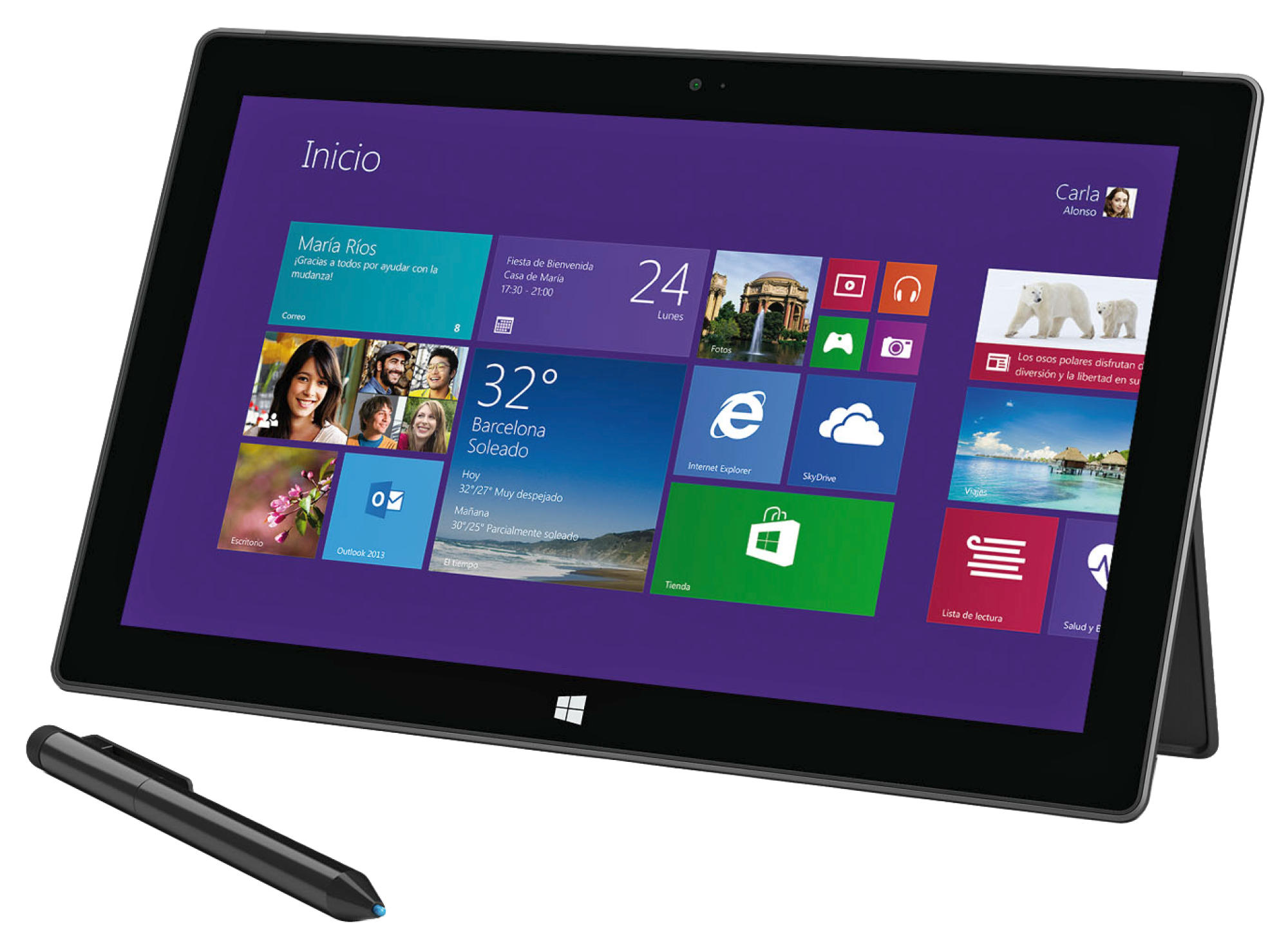 Tablet - Microsoft Surface 2 con 32GB y procesador NVIDIA Tegra 4