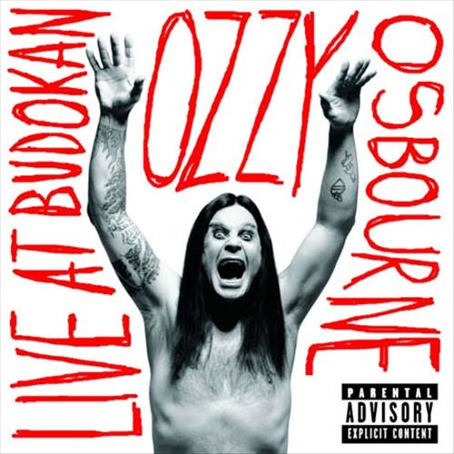 Album borítója Ozzy Osbourne-nal, amint sikoltozik, karjai a magasban, szöveg: Live at Budokan.