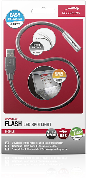 SPEEDLINK SL 7402 Flash LED Spotlight, Schwarz