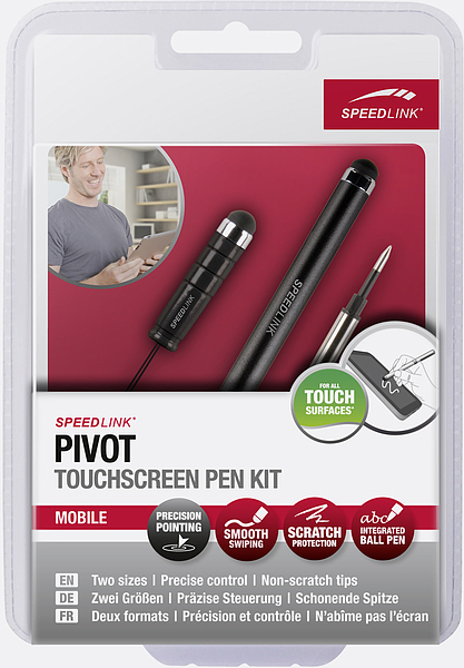 SPEEDLINK SL-7203-BK Pivot Touchscreen Pen Kit Schwarz