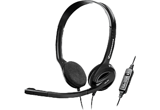 SENNHEISER PC 36 - Micro-casque (Câblé, Binaural, On-ear, Noir)