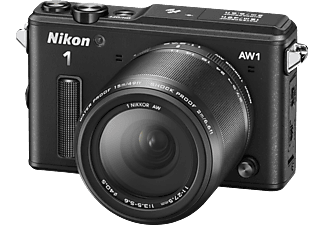 NIKON 1 AW1 Systemkamera 14.2 Megapixel mit Objektiv 11-27.5 mm f/3.5-5.6, 7,5 cm Display