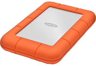 LACIE 301558 RUGGED MINI MOBILE DISK - Festplatte (HDD, 1 TB, Silber/Orange)