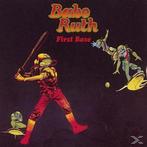 Babe Ruth album borító. Rajzolt baseball játékos ütőt lenget, két figura a levegőben.
