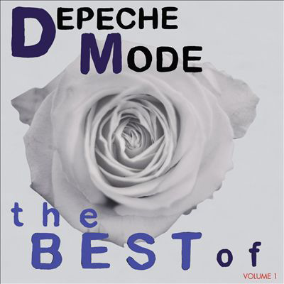 Depeche Mode album borítója. Fehér rózsa, a zenekar nevével felül, és a 'The Best Of' kék betűkkel alul.