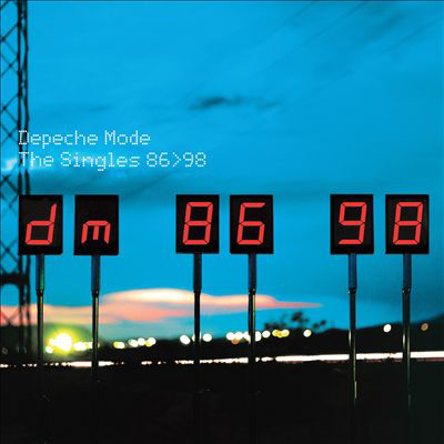 Album borító: 'Depeche Mode, The Singles 86<gt/>98' digitális számokkal a borítón.