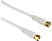 HAMA hama cavo satellitare, spina F - spina F, oro placcato, 3 m, 100 dB - Cavo di connessione Sat (Bianco)