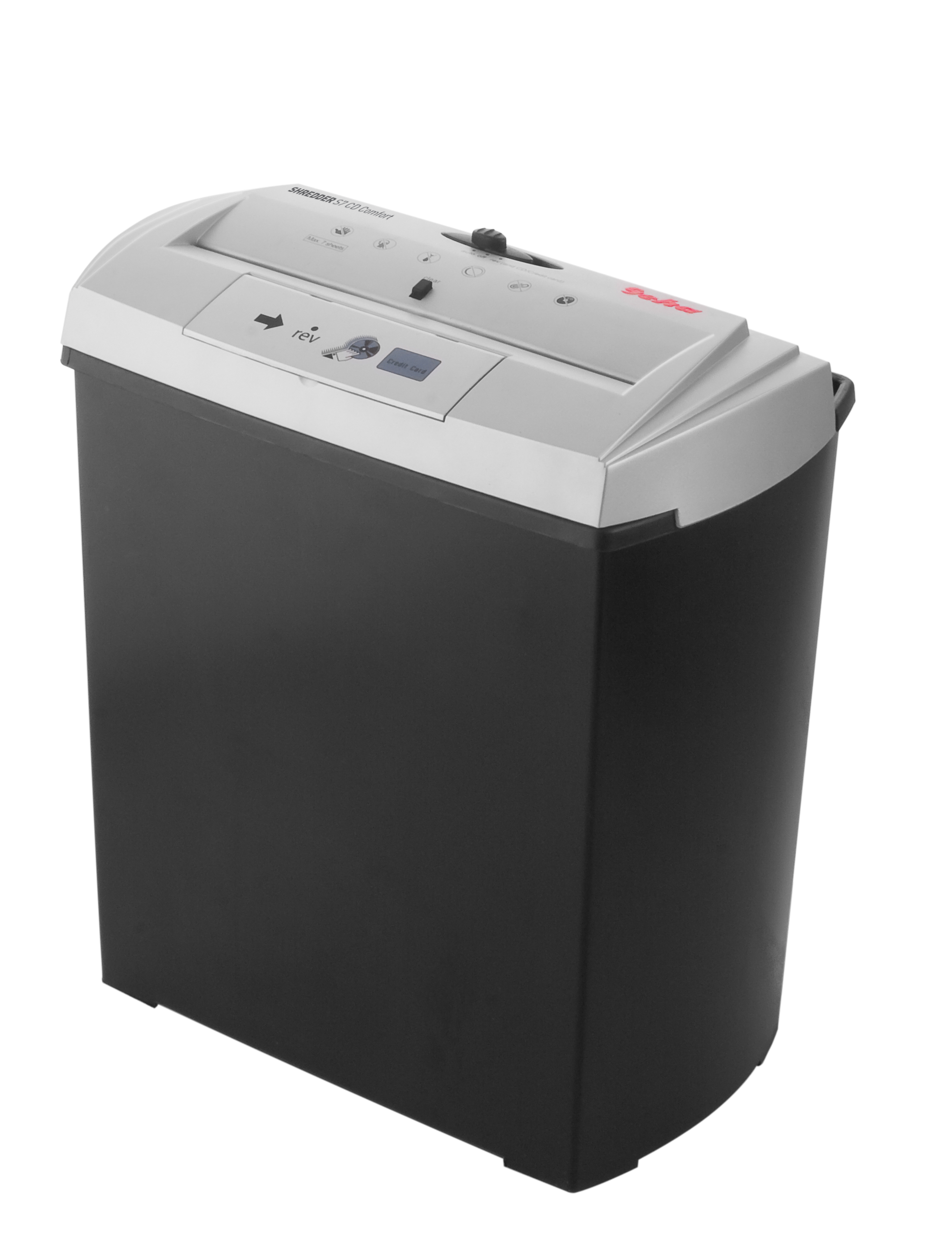 GEHA S 7 CD COMFORT Aktenvernichter, Grau / Schwarz