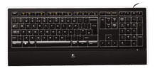 Tastatur Illuminated K740, kabelgebunden, schwarz (920-005687)
