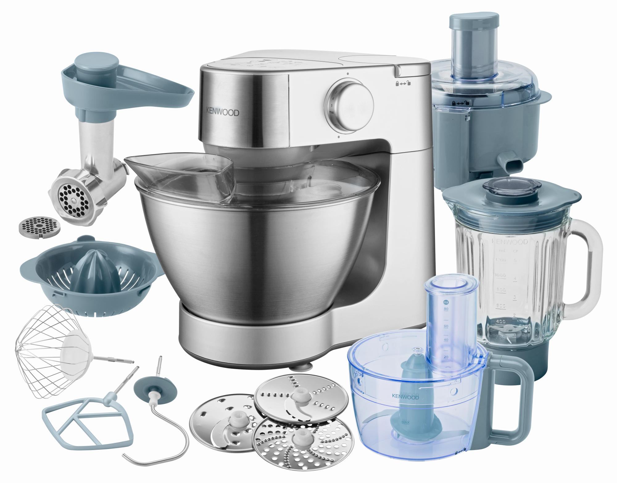 KENWOOD Küchenmaschine KM 286 PROSPERO SILBER Küchenmaschine Silber (900 Watt)