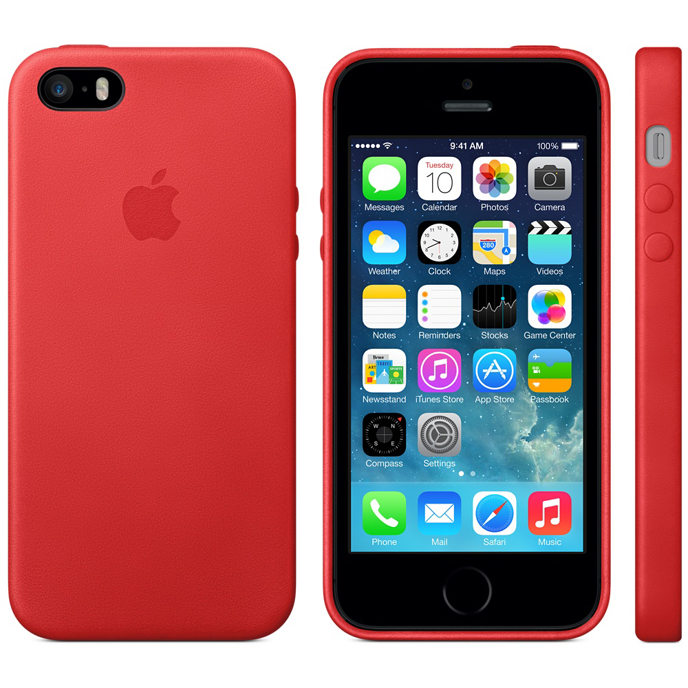 APPLE MF046ZM/A iPhone 5s Case rot, Rot
