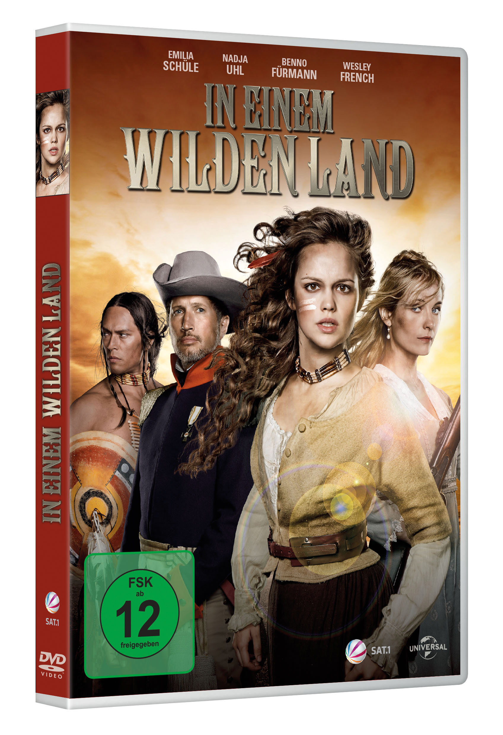 DVD-Cover mit Schauspielern und dem Titel 'IN EINEM WILDEN LAND'.