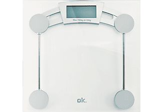 Báscula de baño - OK OPS 100 SILVER Peso máximo 150kg, Precisión de 100g