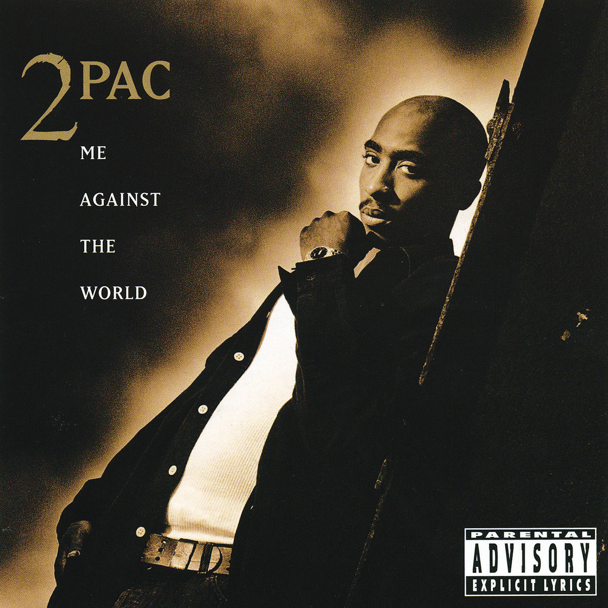Albumcover von 2Pac mit dem Text 'Me Against the World'.