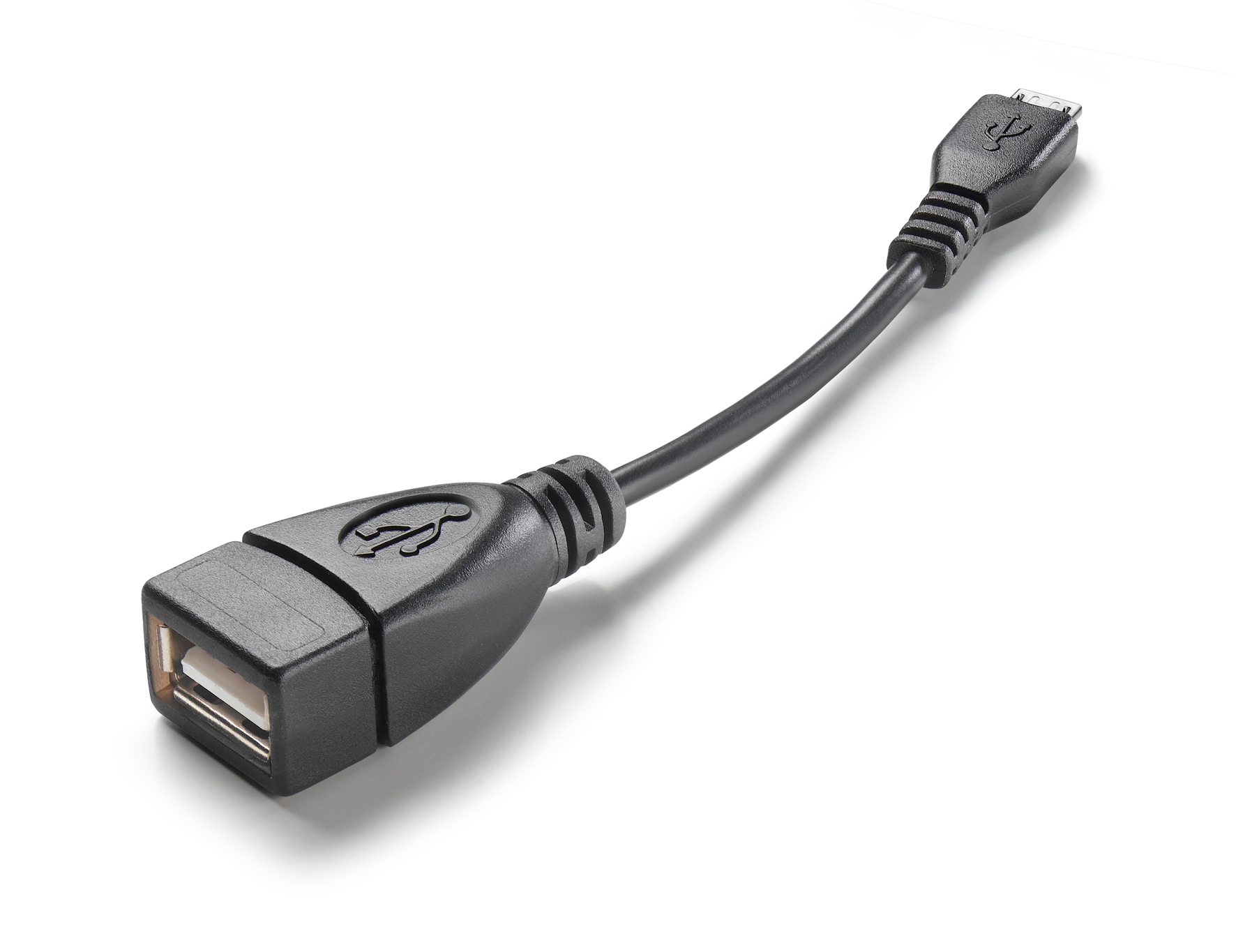 USB-auf-Micro-USB-Adapter, schwarze Farbe.