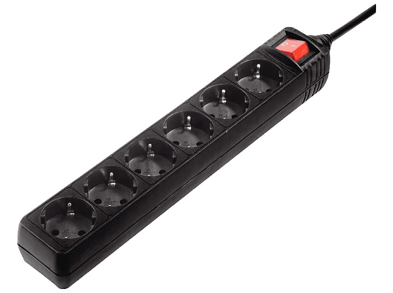 Hama Stekkerdoos Met Schakelaar 14m Zwart - 30394 afbeelding
