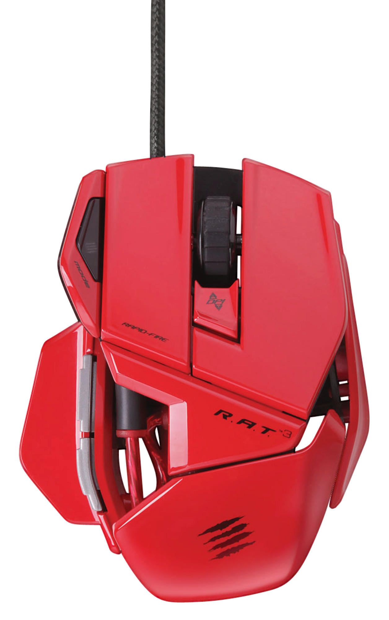 Ratón gaming - Mad catz R.A.T. 3 Cyborg, 3500dpi, 3 botones, USB y de color rojo