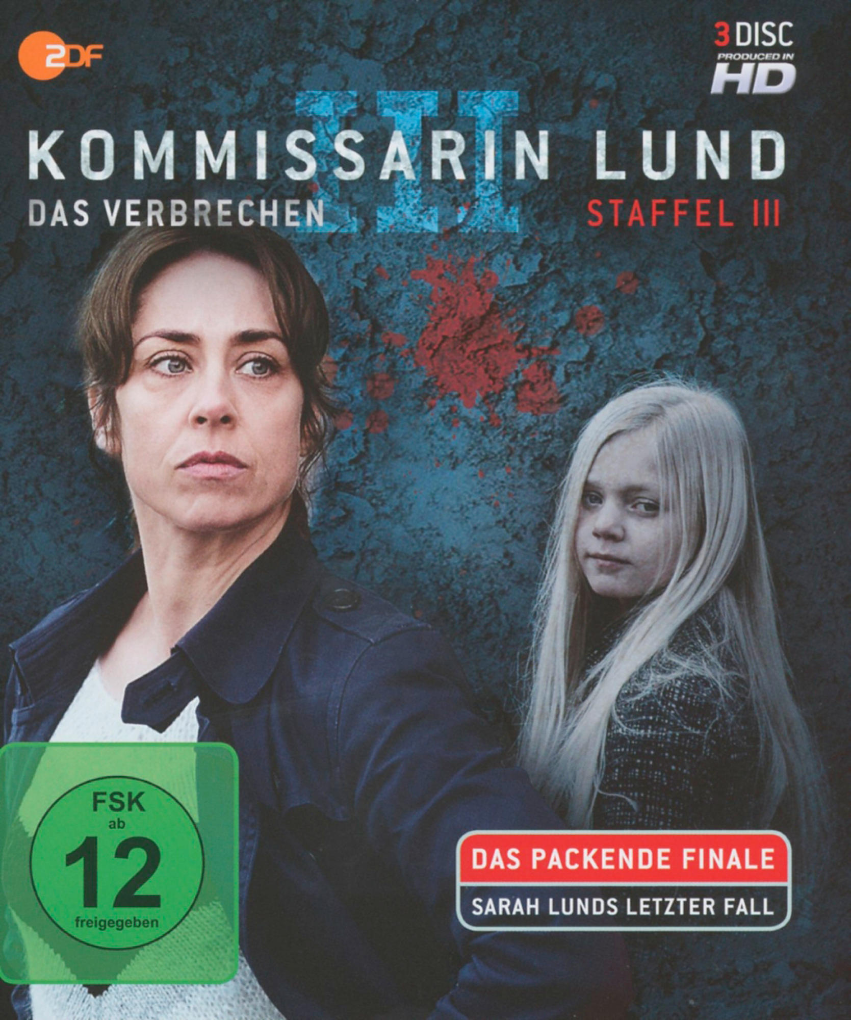 DVD-Cover für 'Kommissarin Lund' mit einer Frau und einem Mädchen.