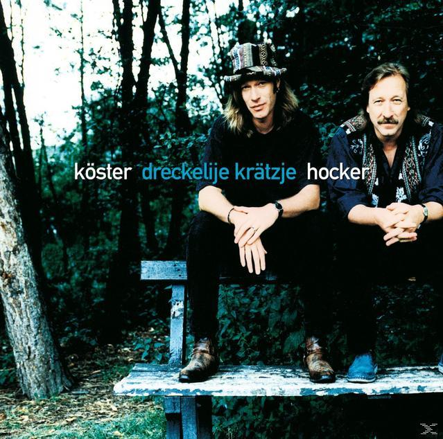 Albumcover mit zwei Männern, die draußen sitzen. Text oben und unten im Bild.