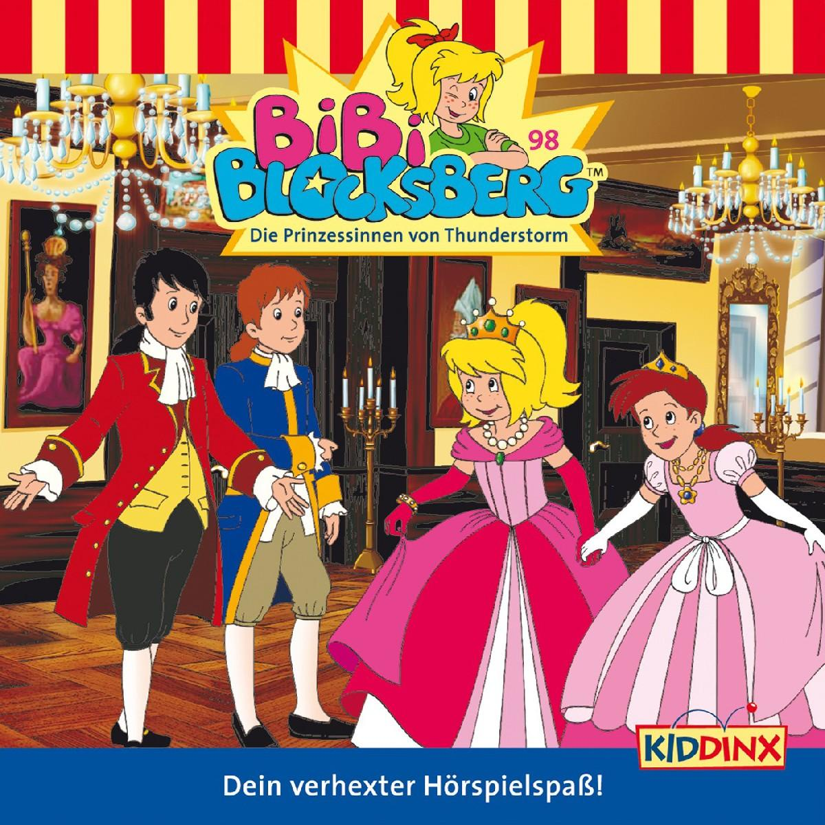 Cartoon-Cover. 4 Personen in schicken Kleidern, in einem Raum mit Kronleuchtern und einem Porträt.