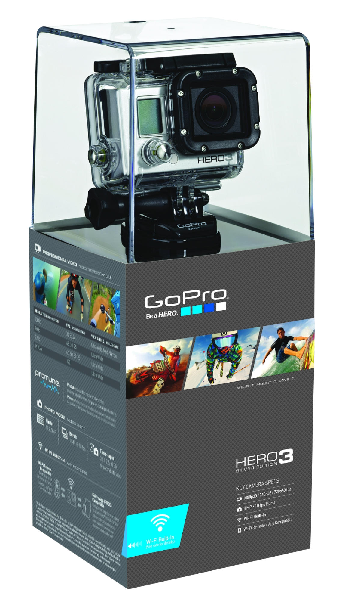 Videocámara outdoor - GoPro Hero 3 Silver Edition, Full HD, 11 Mp