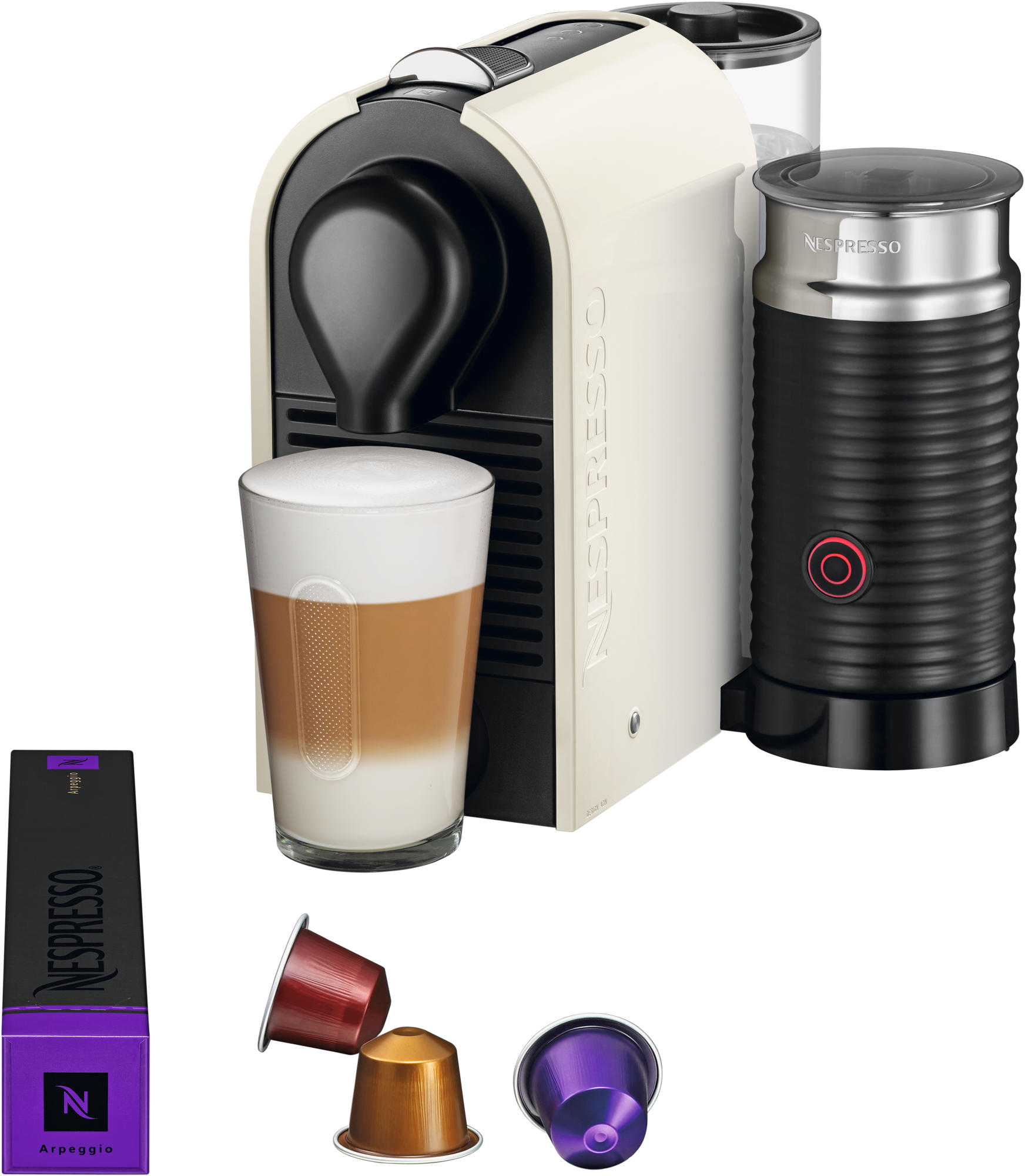 Cafetera de cápsulas Nespresso - Krups XN2601 P4 U PERLA Presión de 19 bares, Automática, con