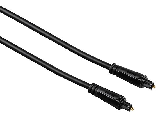 HAMA Câble fibre optique audio, Fiche ODT (Toslink), 1,5 m - Câble audio optique (Noir)