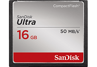 SANDISK ULTRA 50MB/S - Compact Flash-Speicherkarte  (16 GB, 50, Grau)