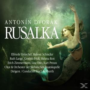 Albumcover: Eine Frau als Meerjungfrau mit dem Text 'Rusalka'.