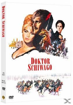 Doktor Schiwago DVD-Cover mit Schauspielern, einer Schneeszene und dem Titel.