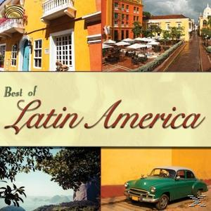 Albumcover mit Szenen aus Lateinamerika, Text "Best of Latin America".