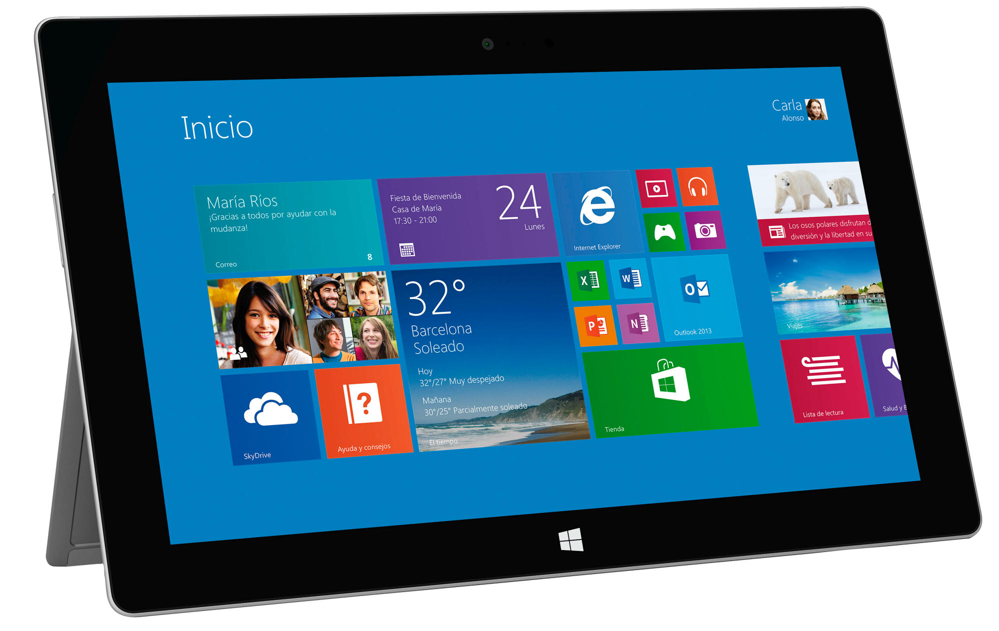 Tablet - Microsoft Surface 2 con 32GB y procesador NVIDIA Tegra 4