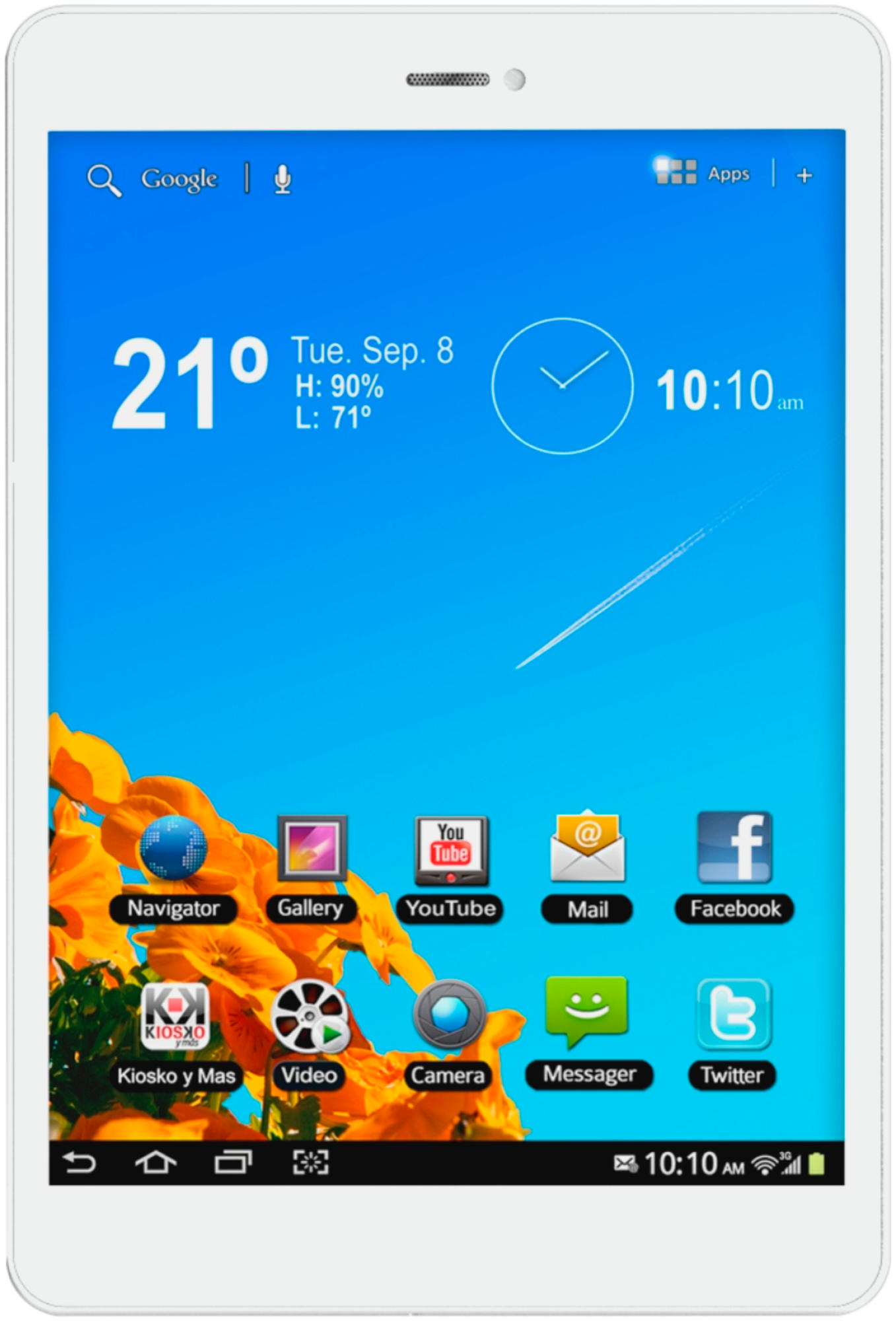 Tablet - Woxter Zielo Tab 80 Quad Core, 8GB, Dual SIM, 3G, función teléfono