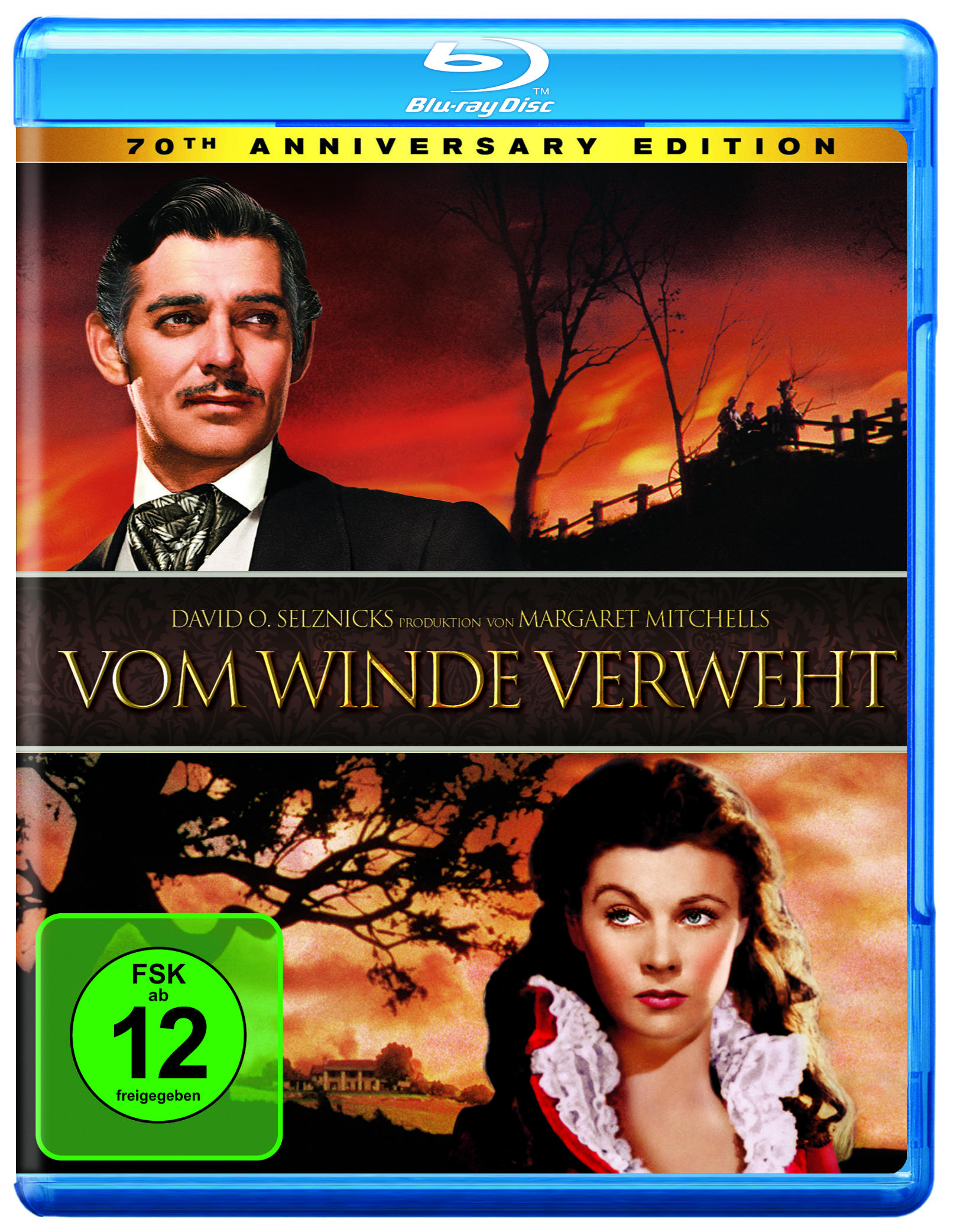 Zwei Personen auf dem Cover der DVD. Text: Vom Winde Verweht.