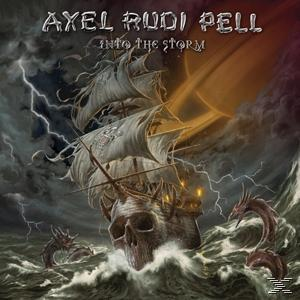 Albumcover. Ein Schiff segelt in einem Sturm, mit einem Totenkopf und Drachen. Titel: Axel Rudi Pell.
