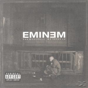 Albumcover für Eminems The Marshall Mathers LP. Es zeigt Eminem in einem Tunnel sitzend.