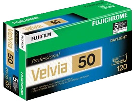 FUJIFILM Velvia 50 Pro 120/5 - Pellicola analogica (Blu/Verde)