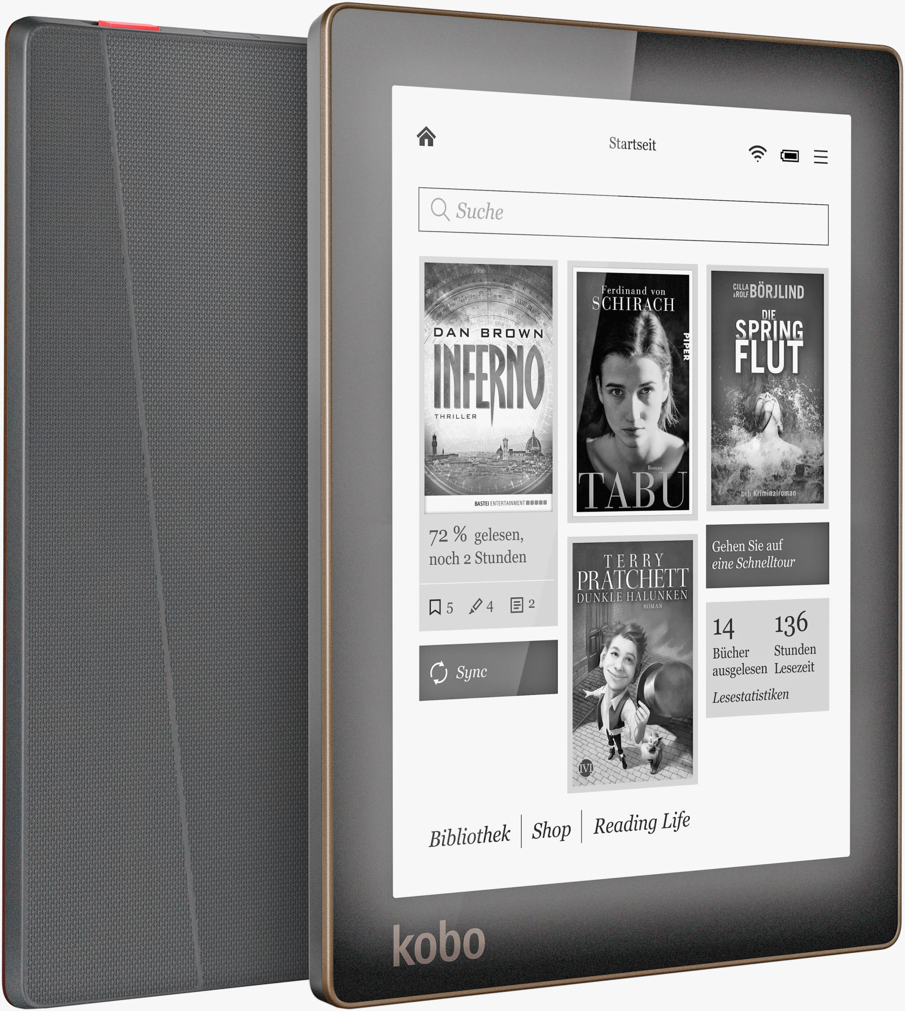 KOBO N514 Aura  4 GB WiFi und Micro-USB E Book Reader schwarz